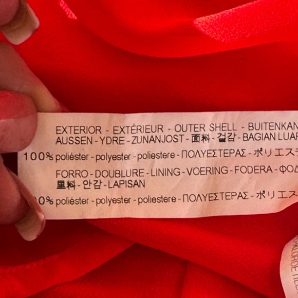 Zara‎ SZ XS red pleated chiffon flare mini dress - Picture 13 of 16